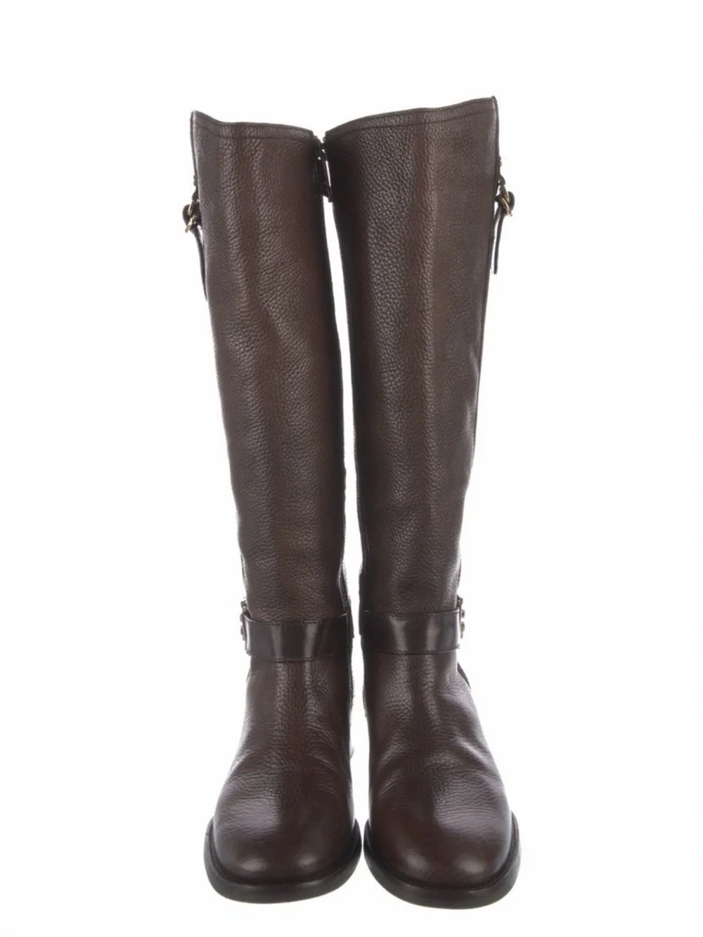 Tory Burch Brown Leather Riding Boots